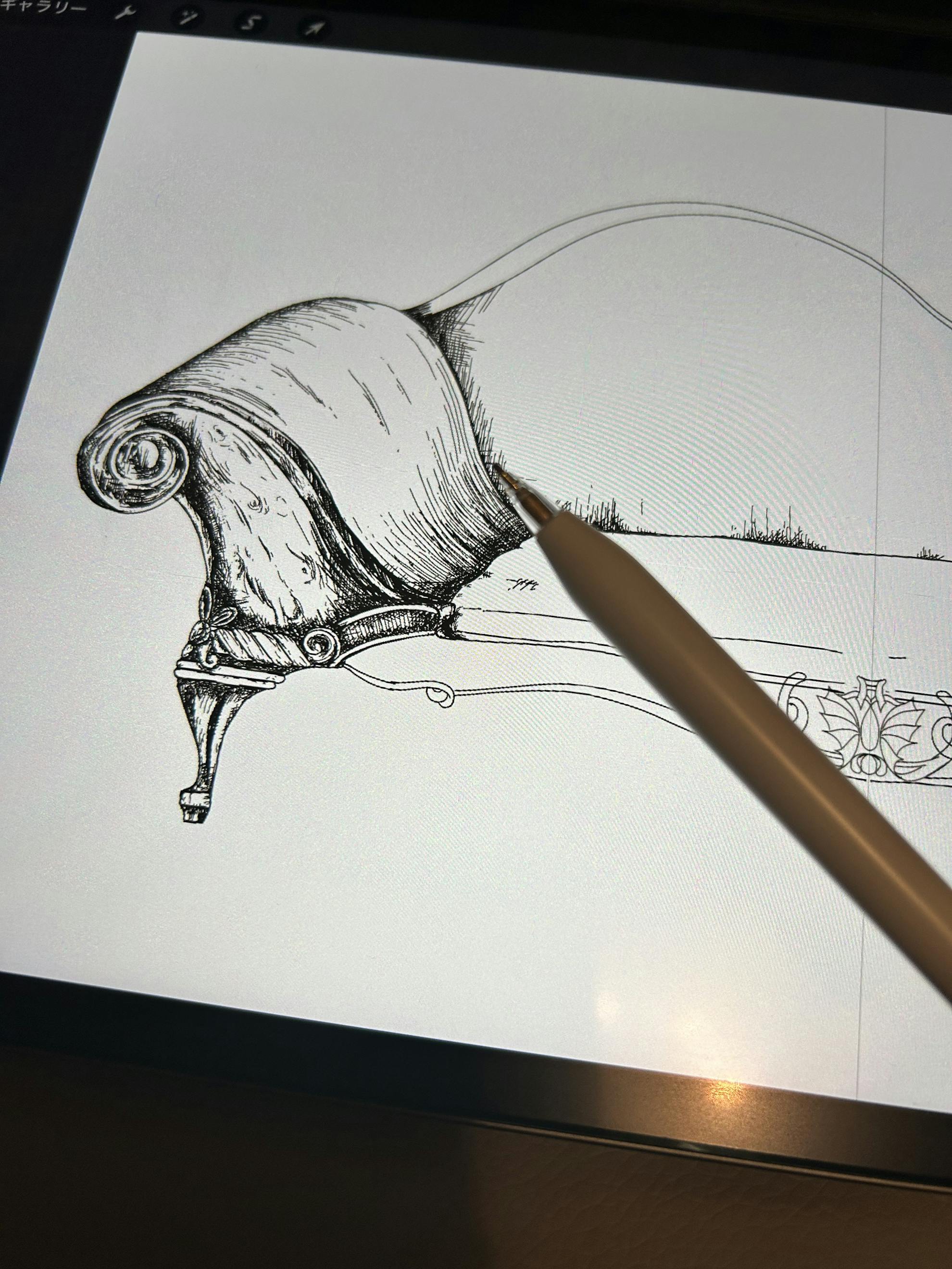 iPadでアンティーク風イラストを描こう！