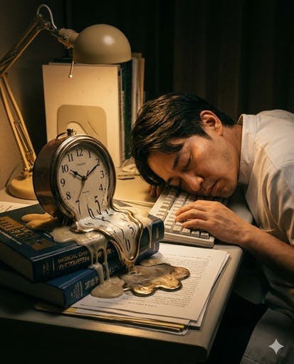 【浪費】溶け落ちる卓上時計