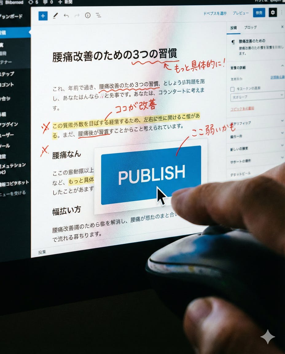 【決意】未完成のまま押される「公開」ボタン