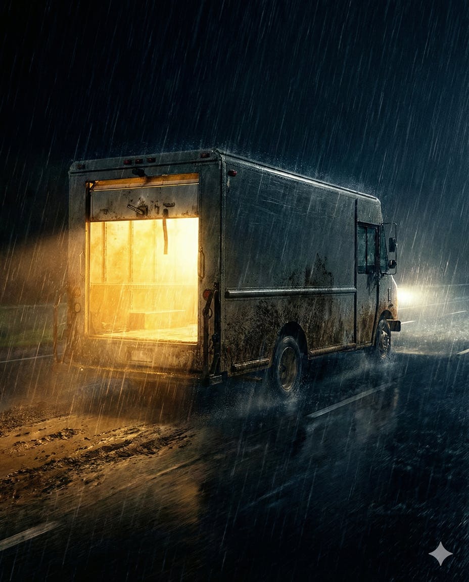 【本質】泥だらけのトラックと黄金の荷物