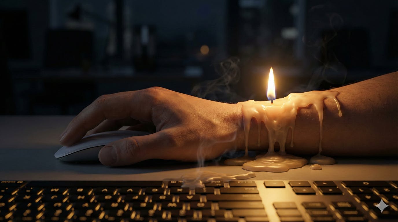 【代償：命の砂】燃え尽きる蝋燭とマウス