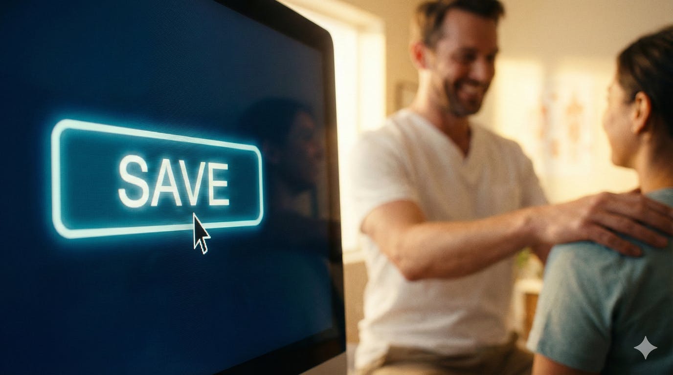 【決断：解放のクリック】「保存」と温かい手