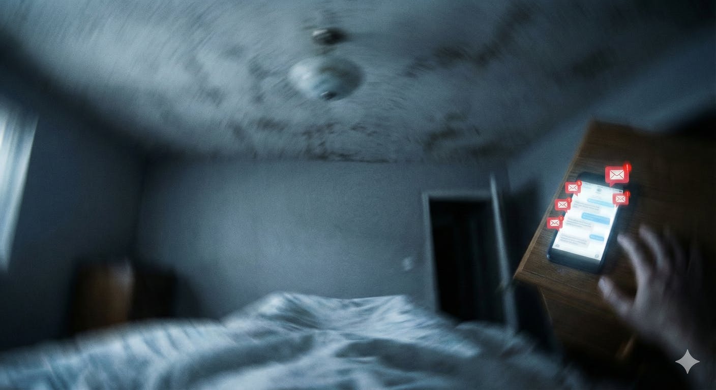 【無力な夜】 滲む天井と、鳴り止まない通知