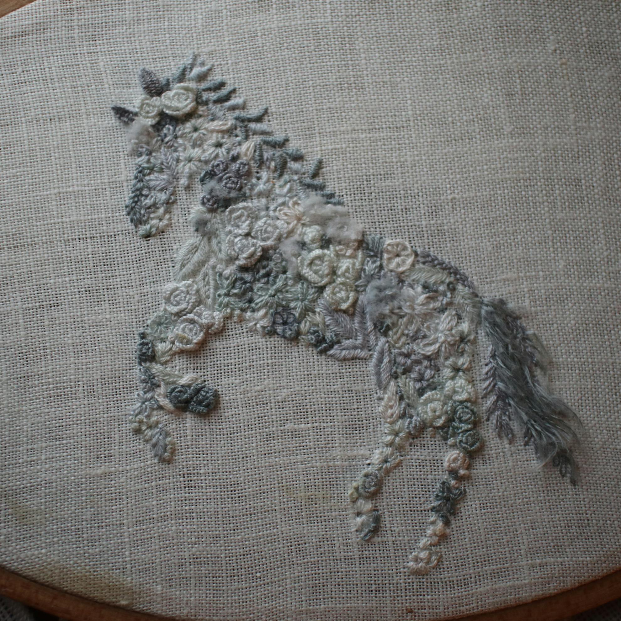 刺繍ルームの人気デザイン、馬の刺繍