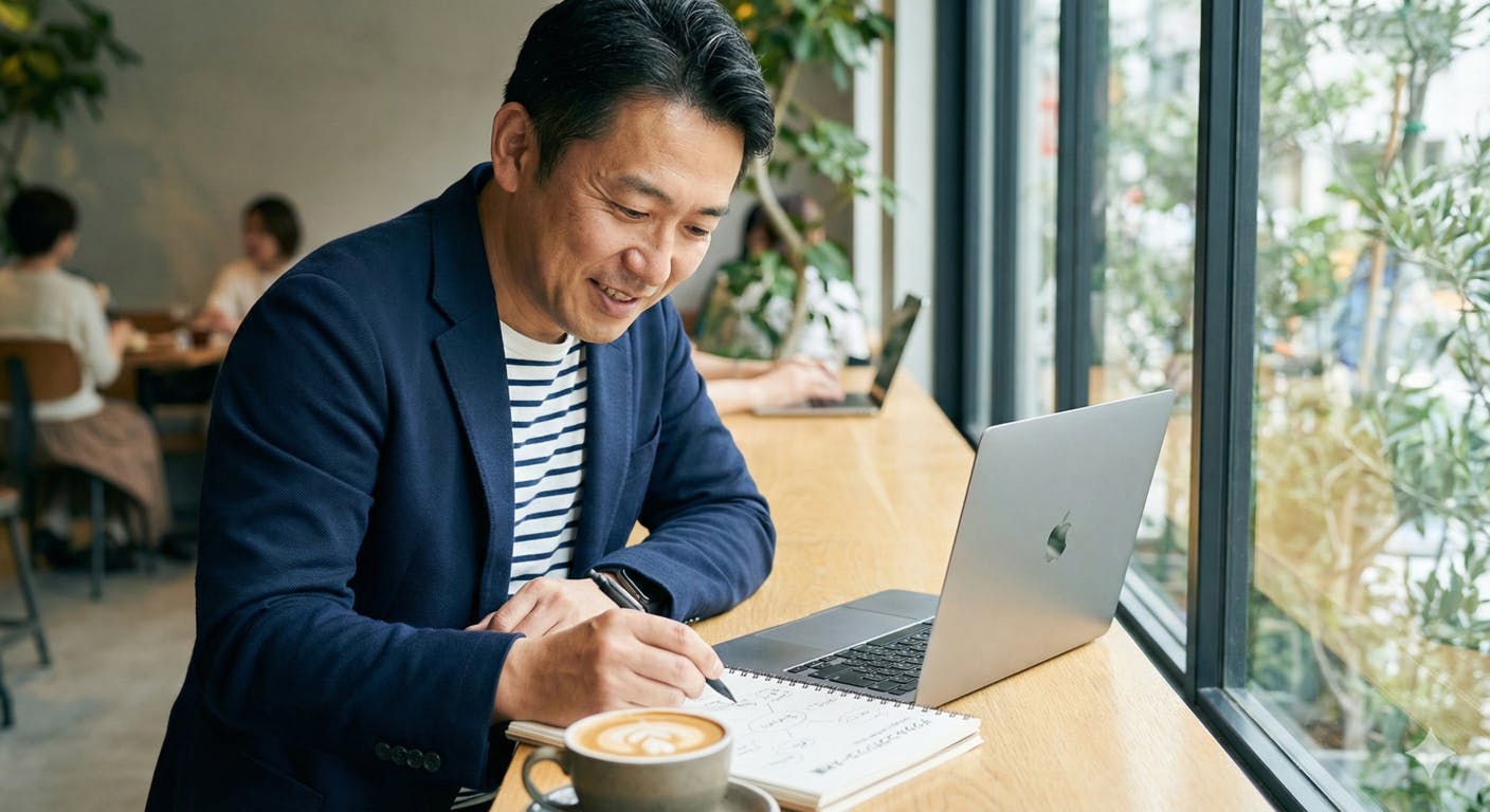 【知的な設計図】カフェで練り上げる未来の構想