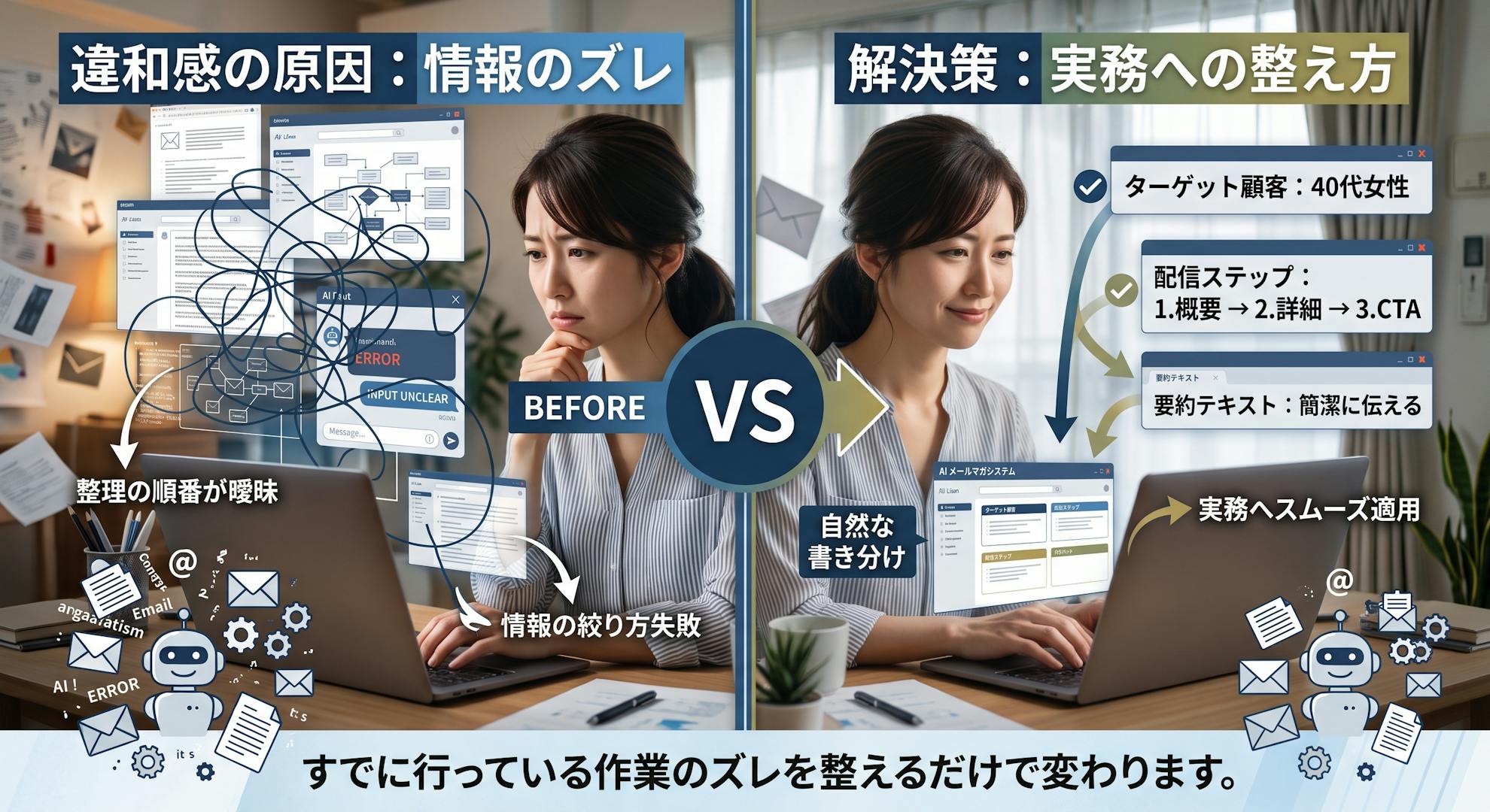考え事をしている40代女性の画像